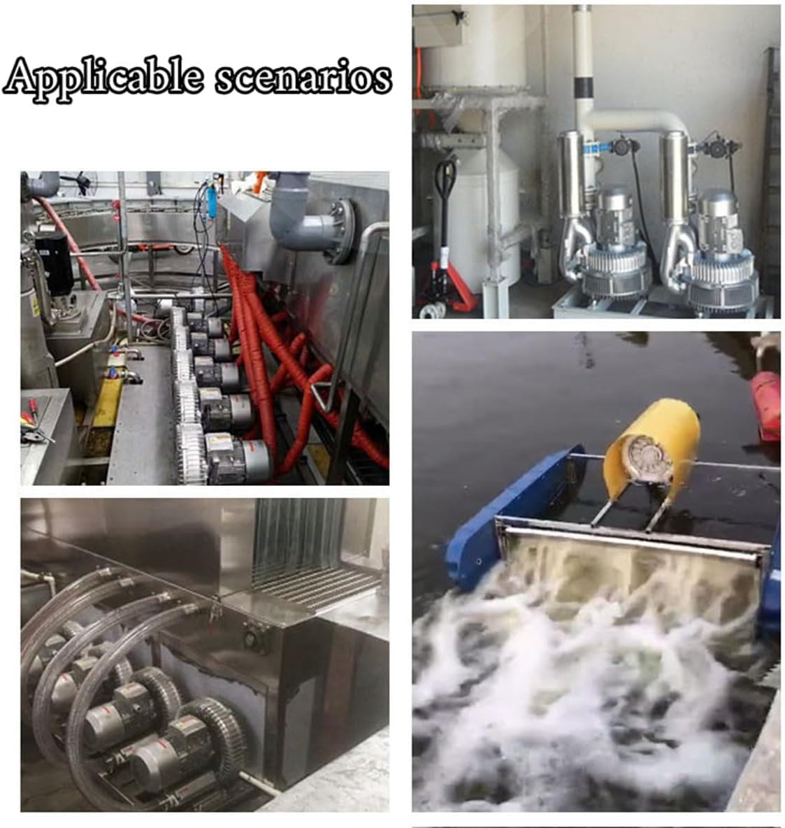 Regenerative Blower High Pressure Vortex Ring Blower 110V 180W 350W 550W 750W Fish Ponds Aeration Oxygenation Machine Industrial Vacuum Pump for Air Blowing Or Suction(1100W)