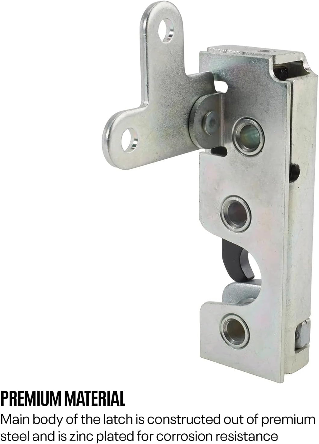 Speedway Motors Universal Slim Line Bear Jaw Complete Door Latch Kit Includes Left and Right Latches Mounting Plates Striker Pins Cage Nut Plates for Street Rods