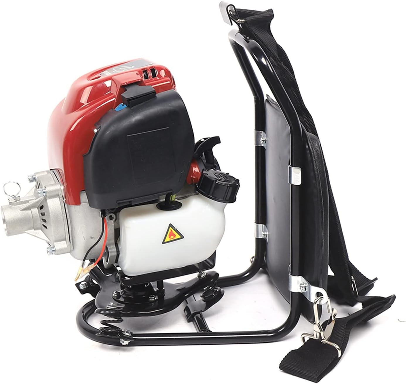 Backpack Gas Powered Cultivator Tiller Lawn Mower, 3IN1 1.4HP 4-Stroke 35.4cc Brush Cutter Hedge Trimmer with 2T Blade, Single Cylinder Air-Cooled Gasoline Engine Grass Trimmer Weed Eater