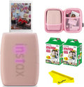 Fujifilm Instax Mini Link 3 Smartphone Printer (Rose Pink w/ 40 Film Sheets + Carrying Case