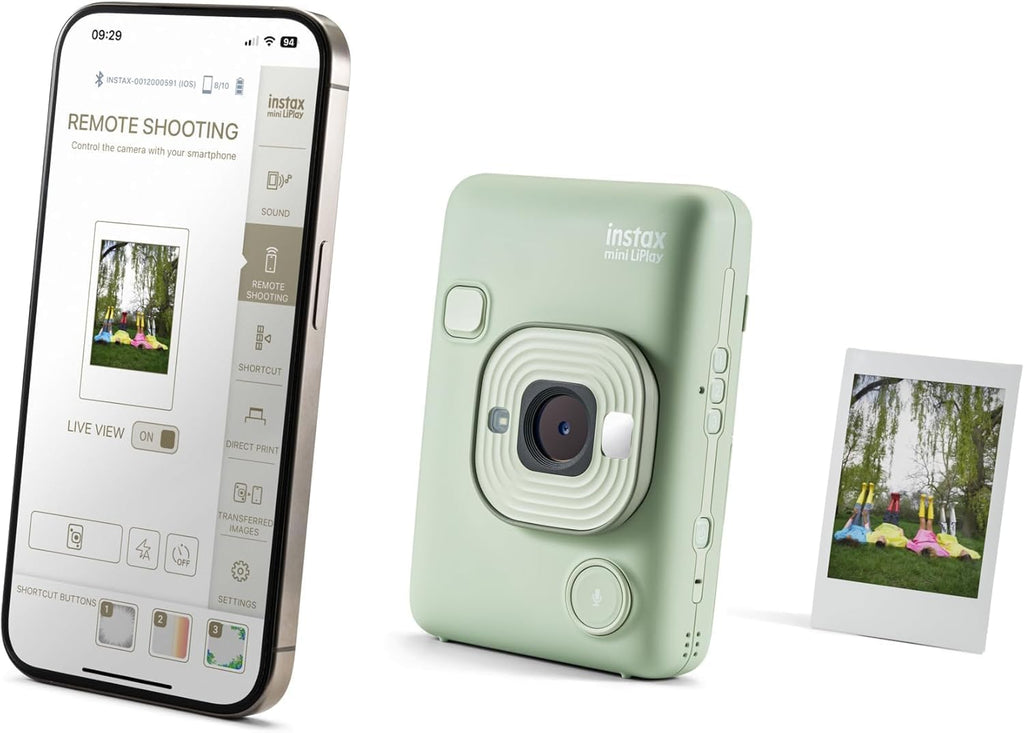 Fujifilm Mini LiPlay Hybrid Instant Camera with Mini Film (Matcha Green, w/ 40 Film Sheets)