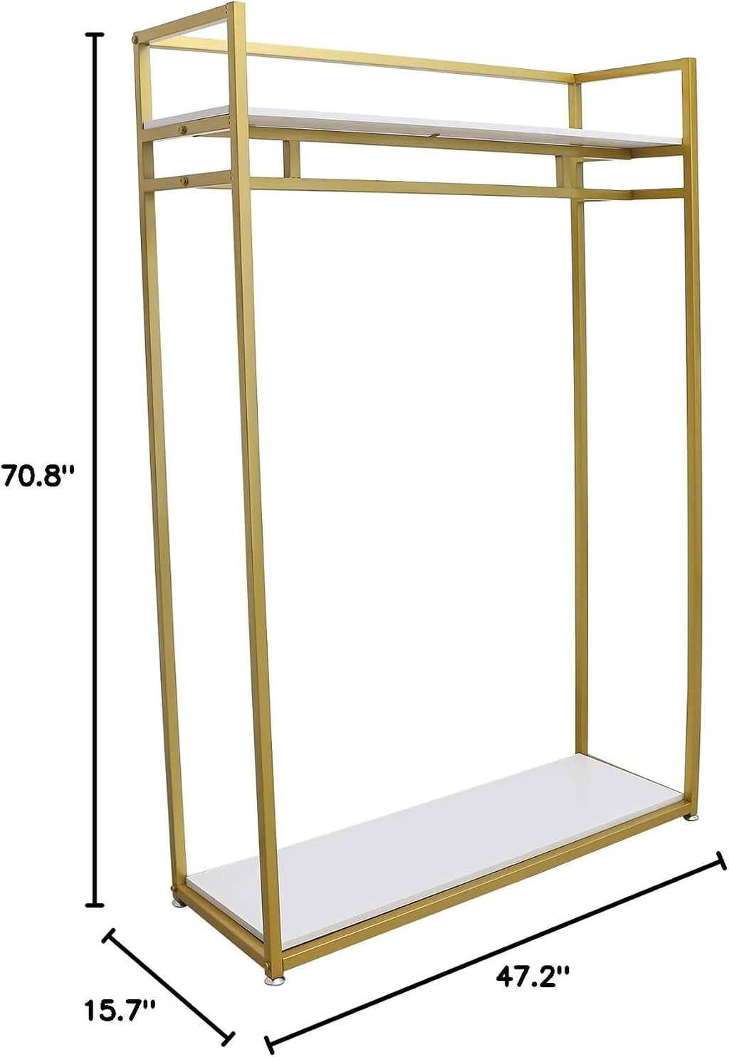 YIYIBYUS Gold Clothes Rack Metal,Clothes Rack Metal Freestanding Garment Rack Clothes Display Storage Stand