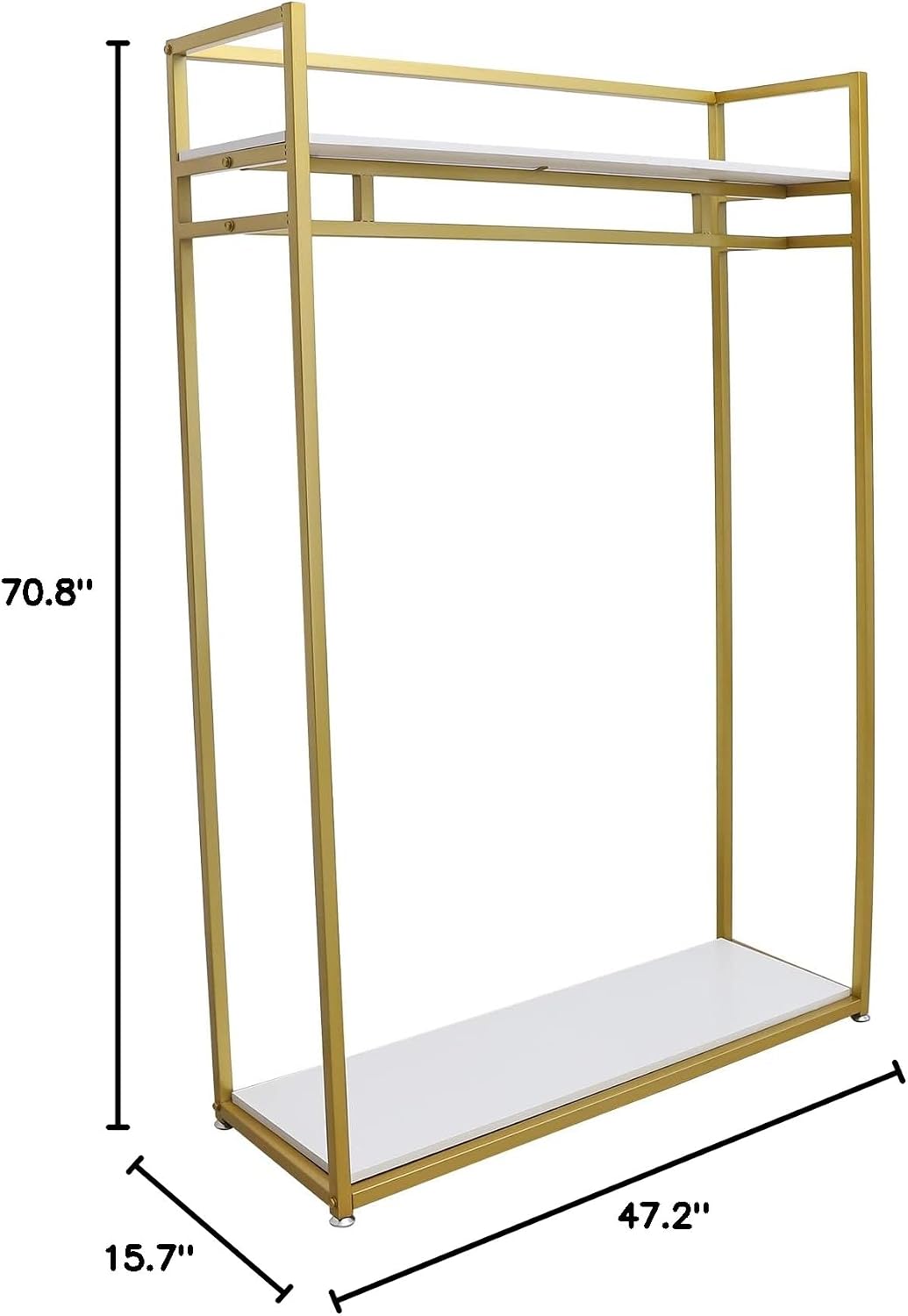 YIYIBYUS Gold Clothes Rack Metal,Clothes Rack Metal Freestanding Garment Rack Clothes Display Storage Stand