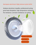 110V Regenerative Blower High-Pressure Industrial Vacuum Pump for Air Blowing and Suction, Single Phase Low Noise Vortex Blower for Sewage Aeration(Color:180W/0.24HP)