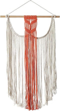 Tapestry Macrame Wall Hanging Tassel Tapestry Decor Bohemian Woven Tapestry for Home Living Room Dorm (Beige)