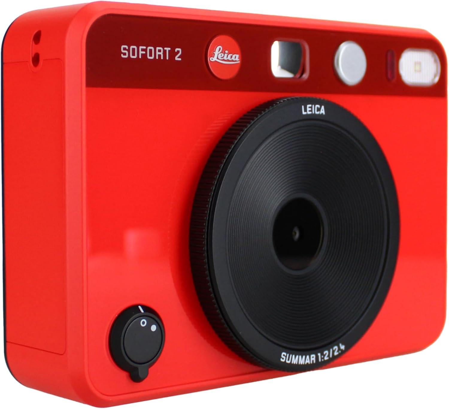 Leica Sofort 2 Hybrid Instant Photo Film and Digital Camera (Red) (19189) with LCD Display Bundle with Fujifilm Instant Film 60 Sheets + 128 GB Memory Card + Bag + Cleaning Kit