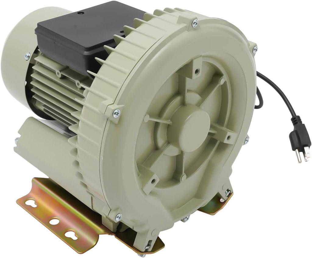 Futchoy Air Pump Blower, 110V 370W High Pressure Industrial Air Pump Blower with High Efficiency Saving Electricity, for Aquarium Pond Fish Tank