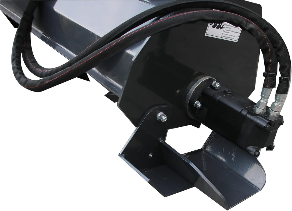72' Rotary Tiller Hydraulic Skid Steer Attachments Cultivator Garden Lawn with 36Pcs 7' Blade Heavy Duty Quick Attach, US Stock
