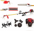 lecoo CHIKURA Weed Eater 7 in1 Brush Cutter GX35 Gasoline strimmer Edger Lawn 4 Strokes Tiller