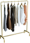 Garment Rack Modern Metal Clothes Rail,Heavy Duty Garment Rack for Hanging Clothes,Freestanding Clothing Rack for Bedroom and Living Room(Gold 80x40x150CM)