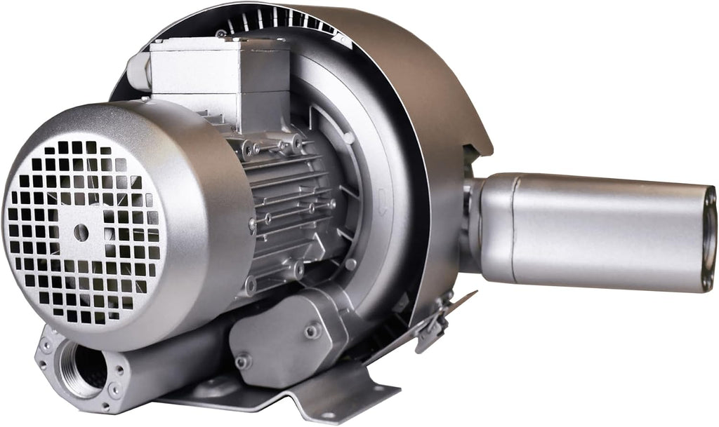 3.4 Hp Industrial Regenerative Blower 220V-480V/3Phase, 106CFM, 176' H2O Press. Goorui-USA GHBH 003 34 2R4