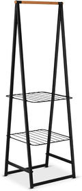 Brabantia - Linn Clothes Rack - Multi-Functional - Space Saver - Adjustable Shelves - Wardrobe Hanging - Drying Rack - Freestanding - Stable - Black - Small