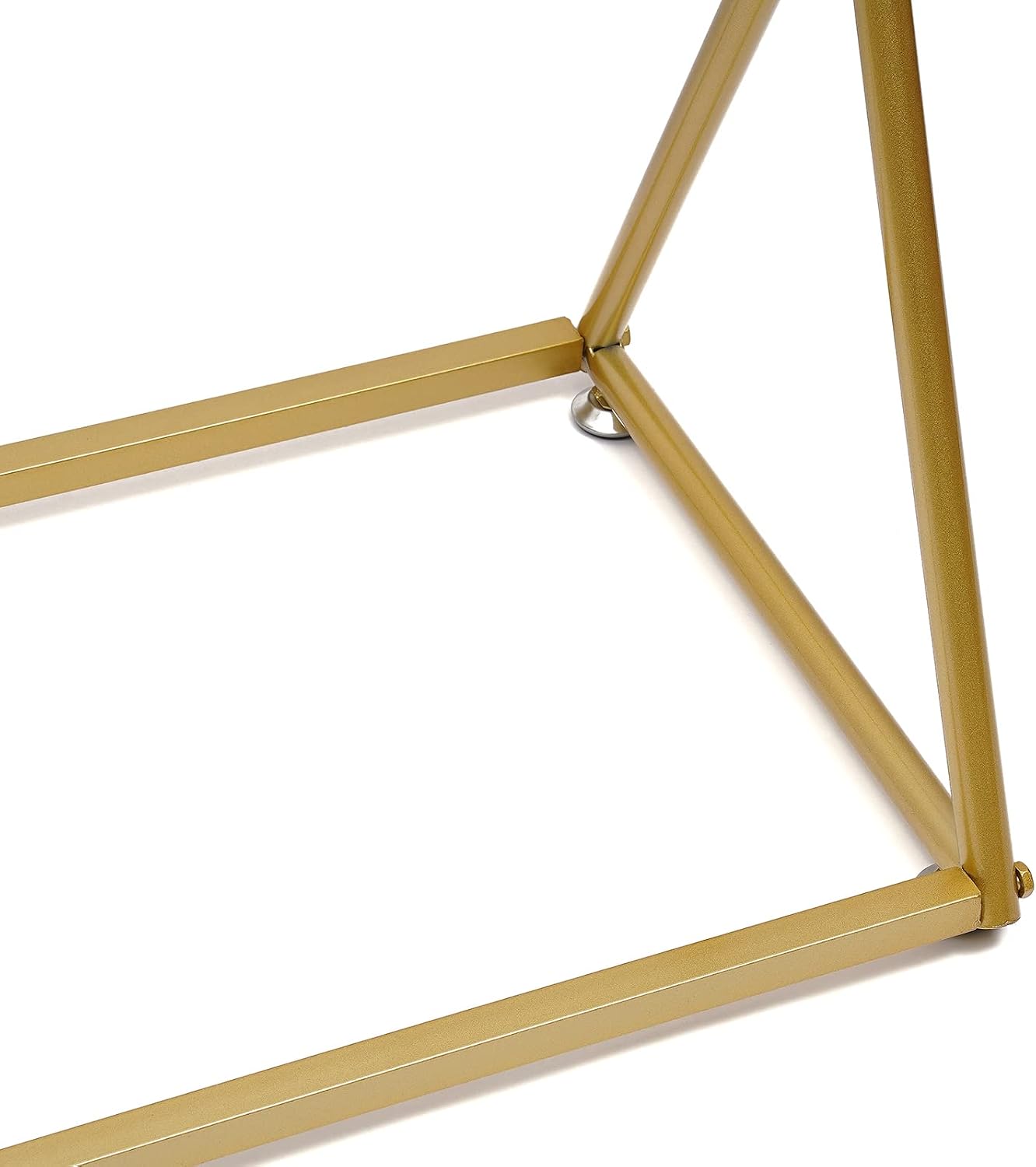 2-Tier Industrial Vintage Gold Clothes Rack, Freestanding Garment Rack with 2 Shelves, Heavy Duty Clothing Display Stand for Living Room, Bedroom, Entryway, Clothing Store (47.2x15.7x62.9 inch)