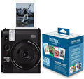 Fujifilm Instax Mini 99 Instant Film Camera, Matte Black, Bundle with Instant Variety Value Film Pack, 40 Exposures