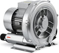 0.6HP Regenerative Blower, 41CFM 110V 60Hz Single Phase, High-Pressure Vortex Ring Blower, Industrial Vacuum Pump for Air Blowing Or Suction for Sewage Aeration Aquarium Fish Pond, Silver