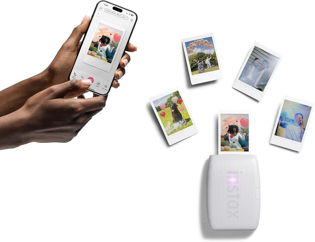 Fujifilm Instax Mini Link 3 Smartphone Printer with Instax Mini Films and Free Bonus Microfiber Cleaning Cloth... (Clay White, 1 x Twin Pack (20 Sheets))