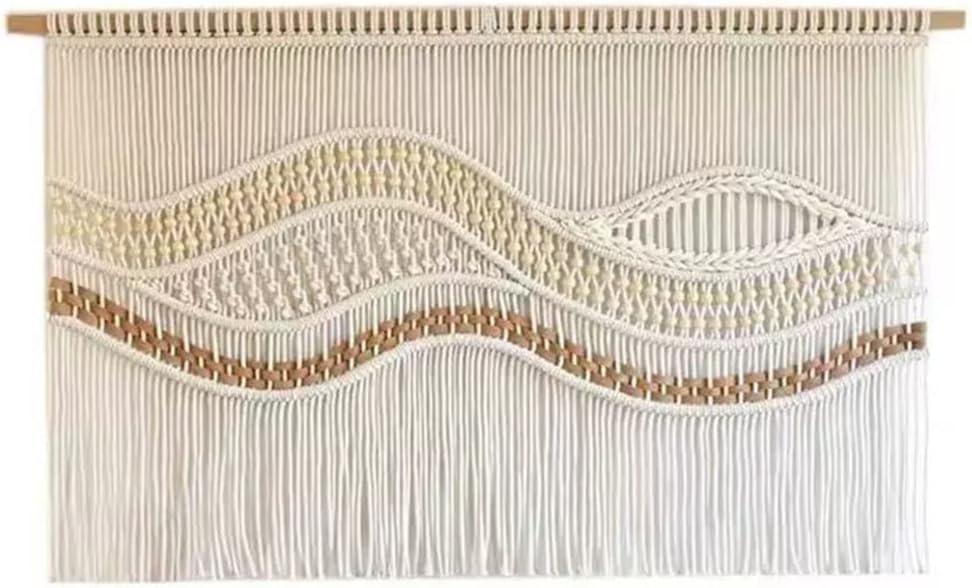 Macrame Wall Hanging Nordic Hand-Woven Tapestry, The Living Room Sofa Background Cloth, Simple Wall Hanging Painting of Homestay (Size : 140x100cm)