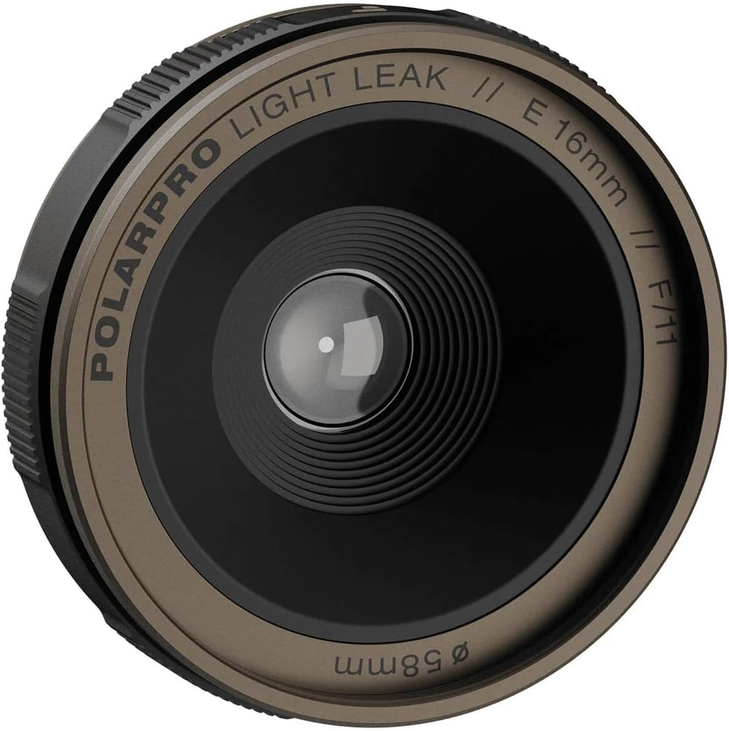 PolarPro LightLeak Lens 28mm - Dispo Film Look for Digital Cameras | Adjustable Light Leak Ring, Fixed F/11 Aperture – Vintage Disposable Looks with Soft Focus, Grain & Lens Flares – for Sony E Mount