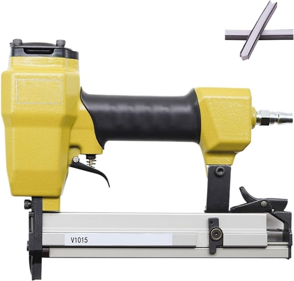 Pneumatic Upholstery Stapler Heavy-Duty Pneumatic V-Type Nail Gun Joining Gun Picture Frame Joiner Gun V1015 Pneumatic Stapler