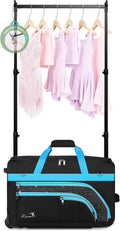 Dance Bag with Garment Rack - 28 Inch Professional Dance Competition Duffle Bag with Rack - Wheeled Dance Suitcase with Multiple Pockets for Dancers, Athlete, Travelers, and Livestreamer