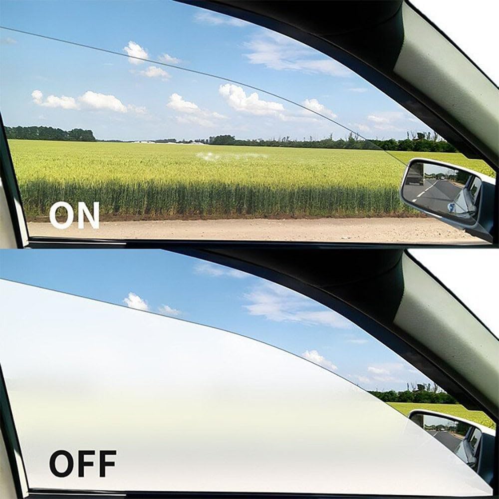 Universal Smart Tint Kit 4-Pcs Smart Car Window Film Remote Control Privacy Tint (39.37'x16.68'/Sheet) Instant Clear to White, UV & Heat Block, Easy DIY Install