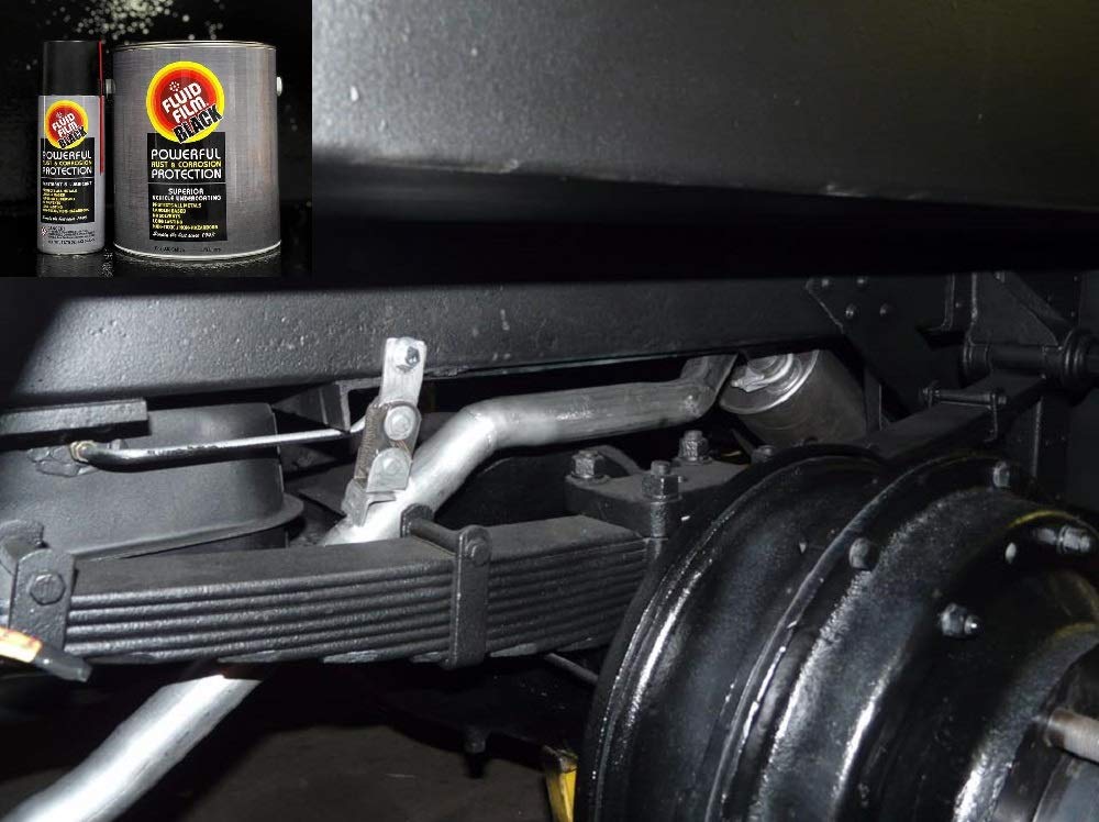 Fluid Film Black Non-Aerosol, Long Lasting Corrosion, Penetrant & Lubricant, Anti-Rust Coating, Protects All Metals in Marine and Undercoating in Automotive & Snow-Handling Vehicles, 5 Gallons