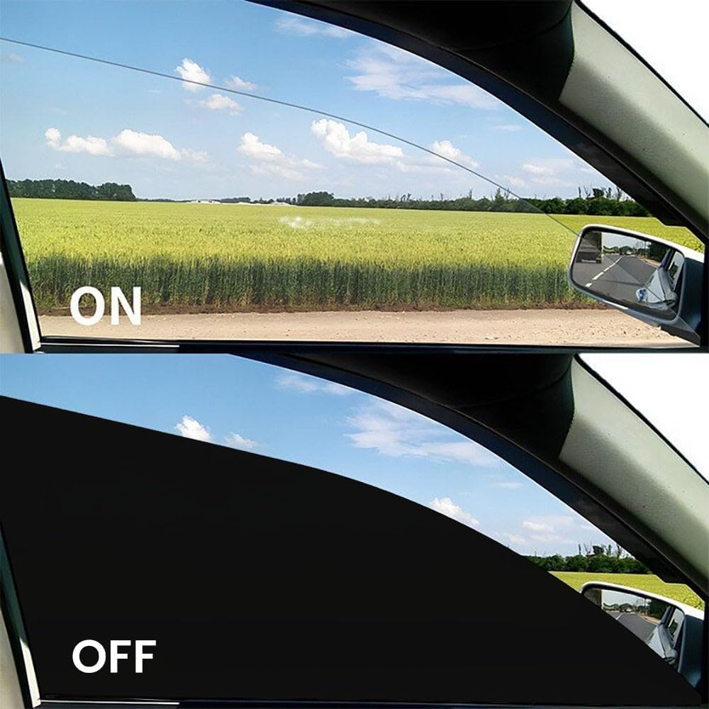 Universal Smart Tint Kit 4-Pcs Smart Car Window Film Remote Control Privacy Tint (39.37'x16.68'/Sheet) Instant Clear to Dark, UV & Heat Block, Easy DIY Install