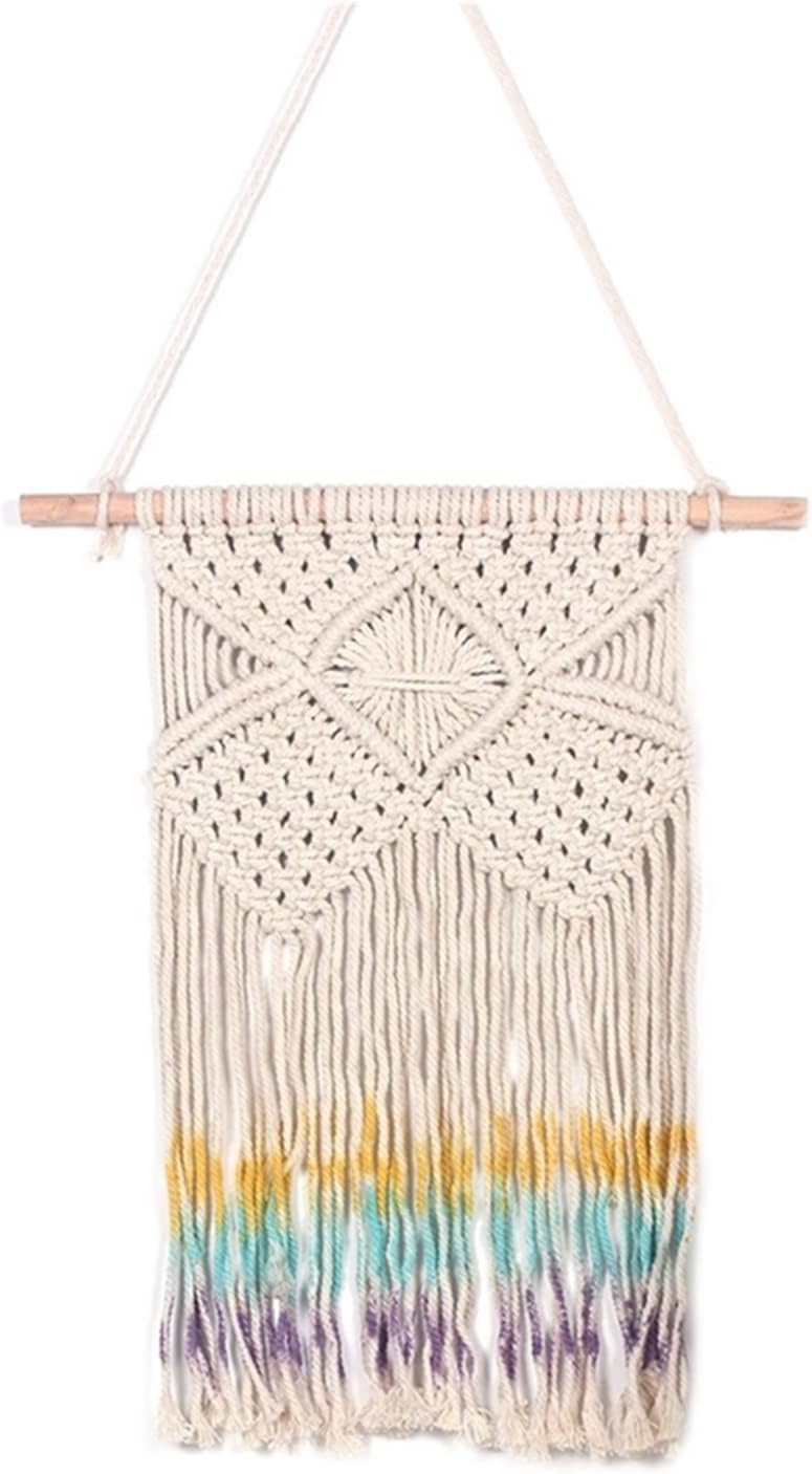 Tapestry Macrame Wall Hanging Hand Woven Tapestry Home Decoration Bohemian Tassel Apartment Dorm Room Decoration (1)