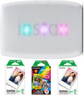 FUJIFILM INSTAX Mini Link 3 Smartphone Printer Bundle, Includes: FUJIFILM INSTAX Mini Instant Color Film (40 Exposures) and Rainbow Film (10 Exposures) (4 Items) (Clay White) (Clay White)
