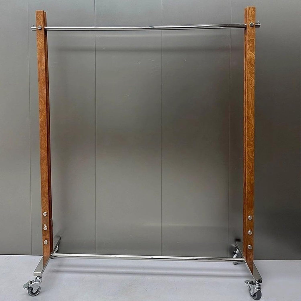 Multi-Functional Clothes Rack, Clothes Rack with Wheels, Heavy-Duty Garment Rack with Extendable Hanging Rod, Clothing Rack for Hanging Clothes, All Metal(L1.5mxH1.7M)