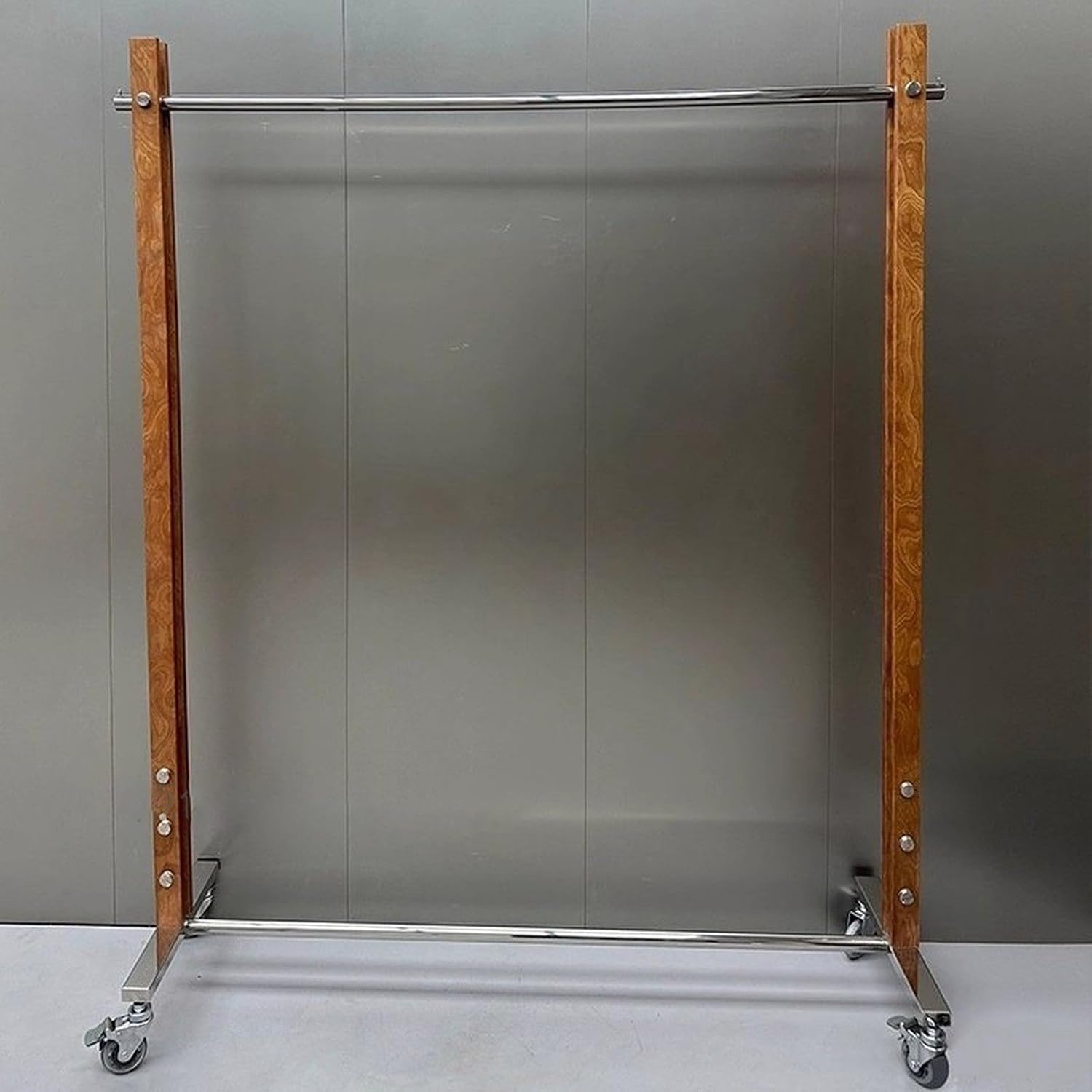 Multi-Functional Clothes Rack, Clothes Rack with Wheels, Heavy-Duty Garment Rack with Extendable Hanging Rod, Clothing Rack for Hanging Clothes, All Metal(L1.2mxH1.7M)