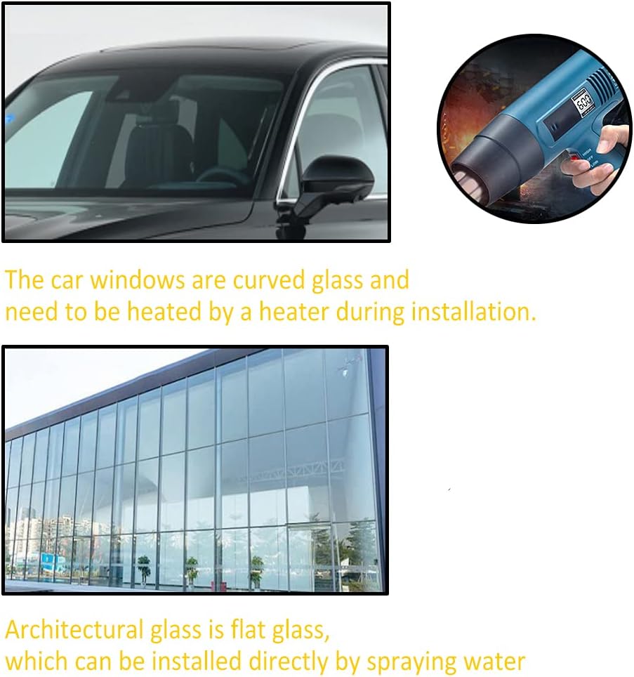 Nano Ceramic Car Front Window Film 99% Anti UV Heat Insulation Sun Blocking Solar Window Tint for Car Windshield Rear Side Window, 40Inch X 100Feet Roll 80% VLT