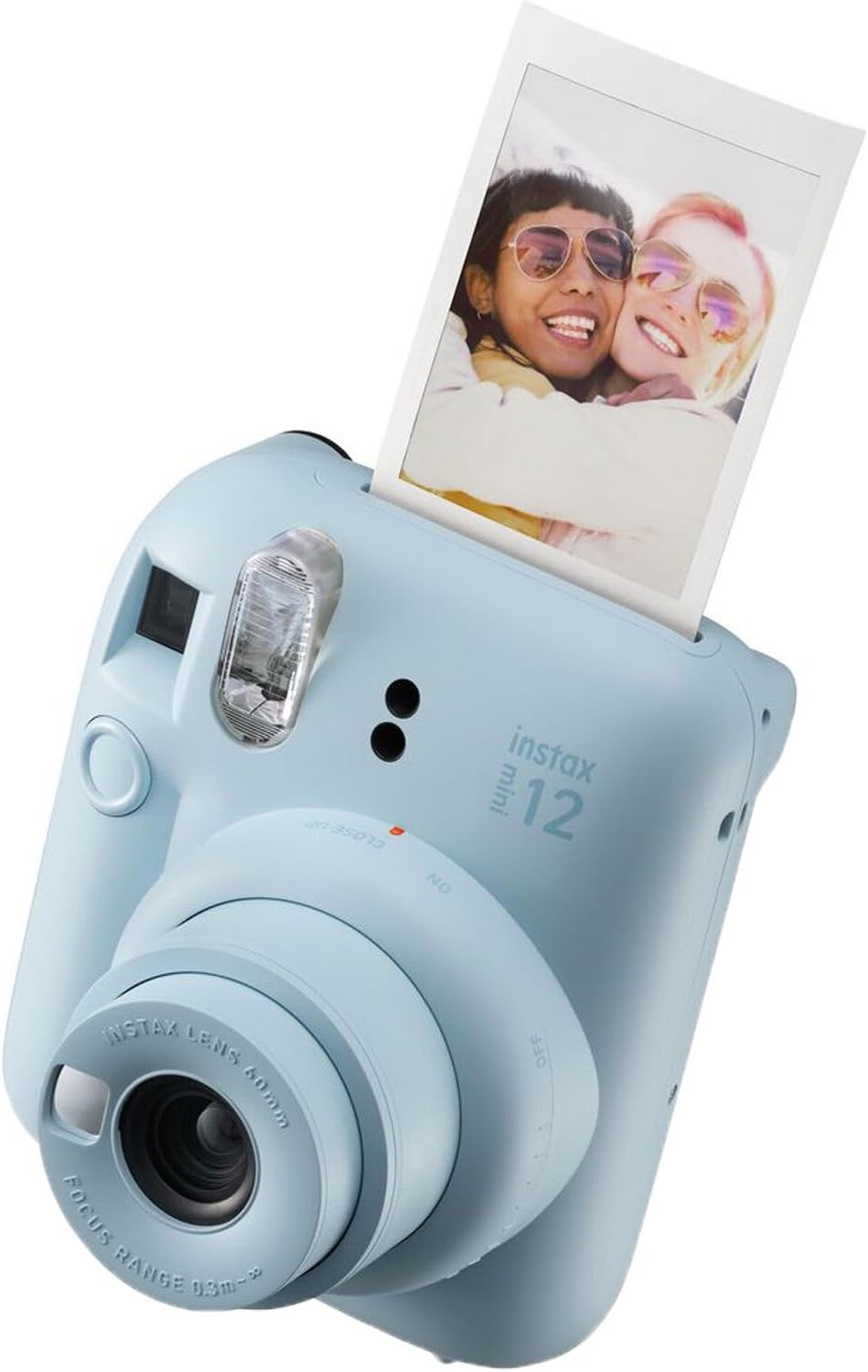 FUJIFILM INSTAX MINI 12 Film Camera Pastel Blue Bundle with Instant Film- 60 Photo Sheets with Camera Case and Accessories Ideal Gift for Kids, Teenage Girl & Adults