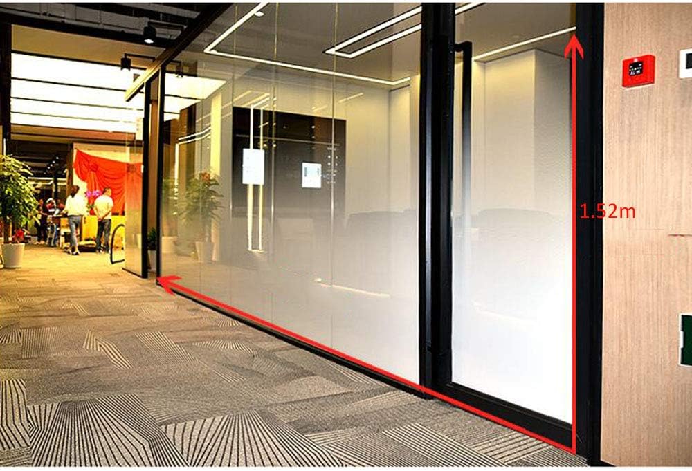 HOHOFILM 5ft by 66ft Roll Semi-Privacy One Way Gradient Window Film White Dot Glass Tint Door Glass Decoration Stickers Self-Adhesive Decoration Film