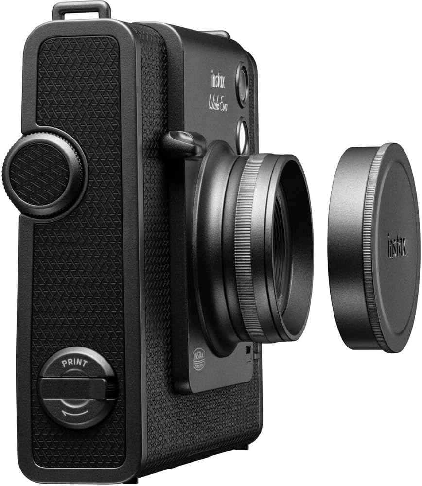 Fujifilm Instax Wide Evo Hybrid Instant Film Camera (16840957) Bundle with Fuji Instax-Wide Instant Film (20 Exposures) + Vintage Style Compatible Carrying Case + 32GB Memory Card + More