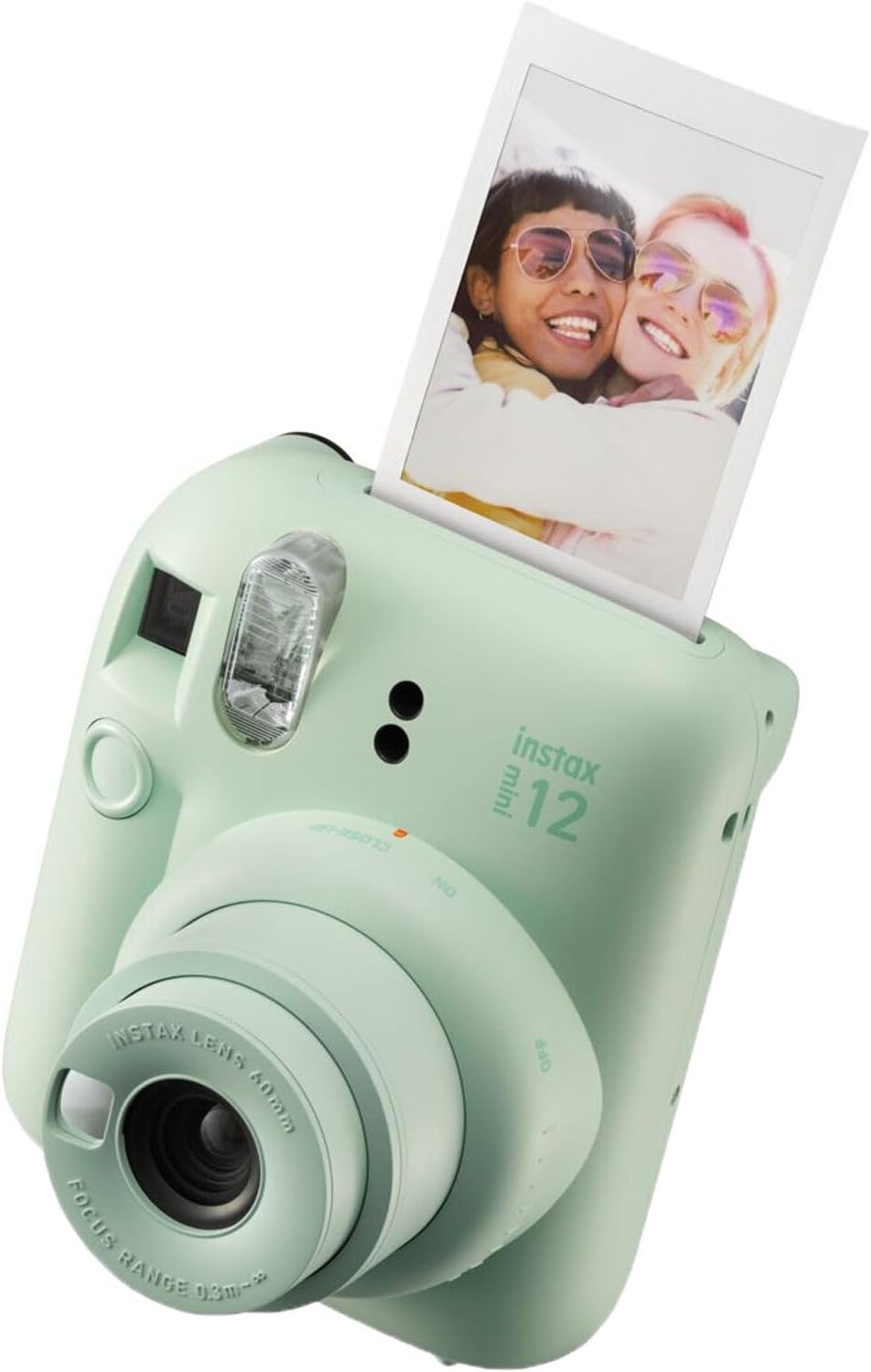 Fujifilm Instax Mini 12 Instant Camera Mint Green Bundle with Fuji Instax Mini Film Value Pack (80 Sheets) + Protective Carrying Case + Photo Album + Microfiber Cleaning Cloth