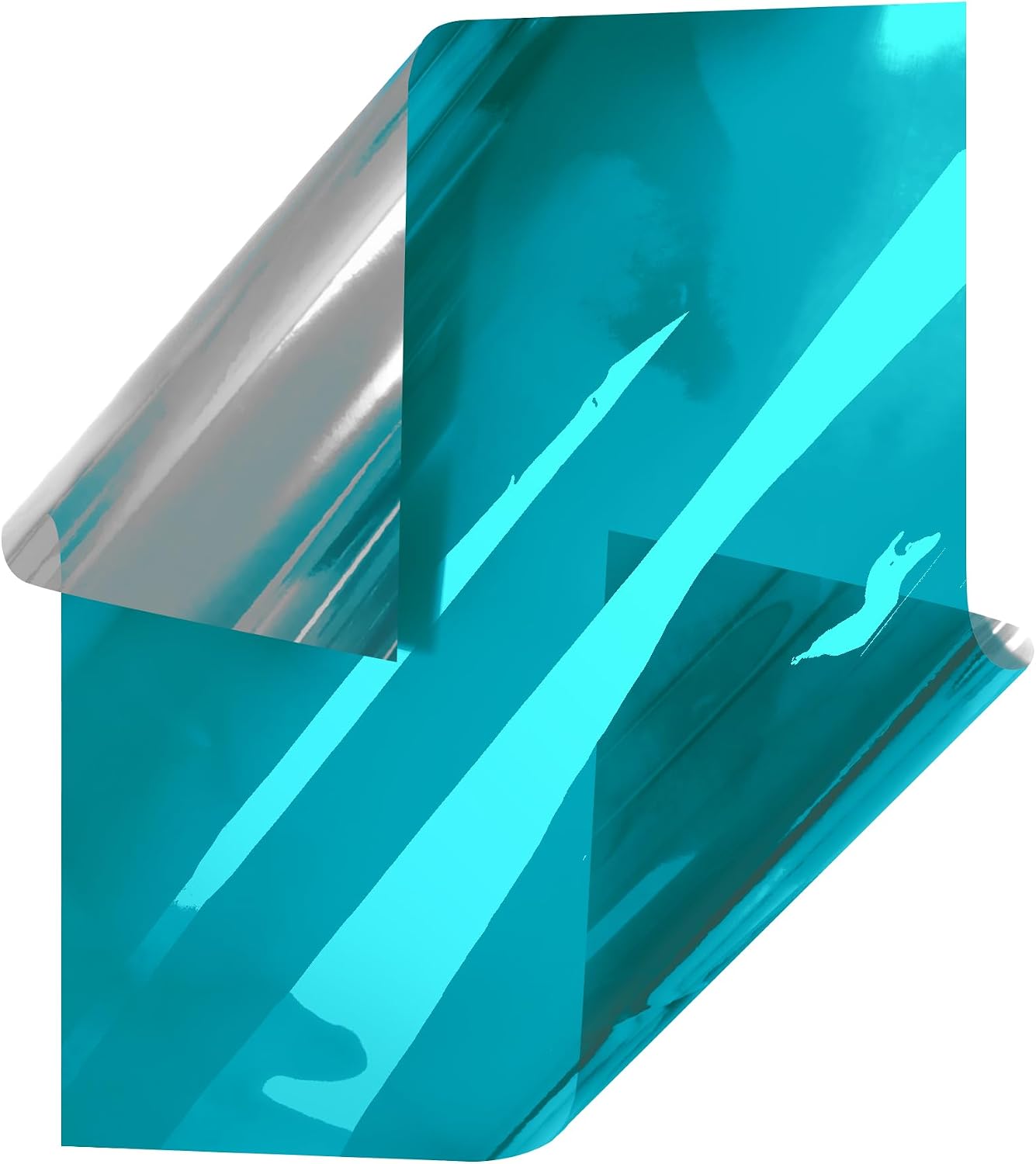 VViViD One-Way Colorful Vinyl Window Tinting Sheets (50ft x 5ft, Blue Mirror Chrome)