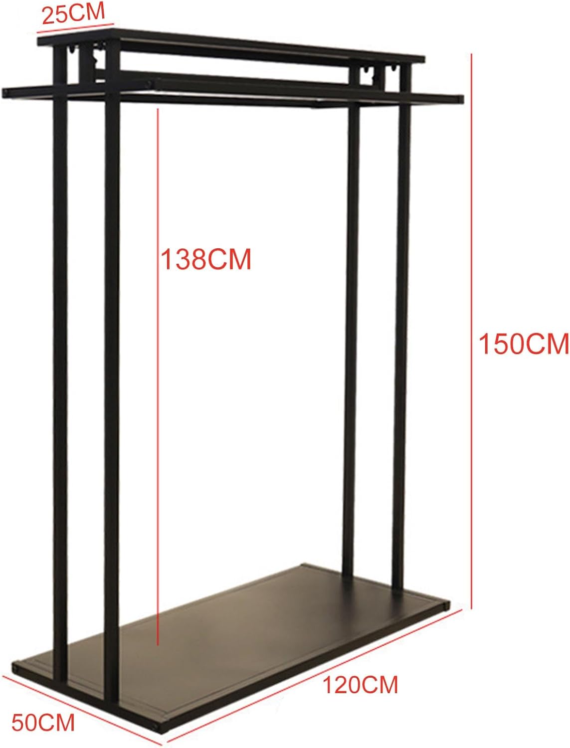 Heavy Duty Double Hanging Rods Clothing Rack for Bedroom Laundry Room and Retail Store Freestanding Garment Rack with Shelves for Clothes Display and nization