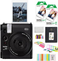 FUJIFILM INSTAX Mini 99 Instant Film Camera Bundled with INSTAX Mini Instant Film | 40 Exposures + Black Album and Stickers + Cleaning Cloth (5 Items)