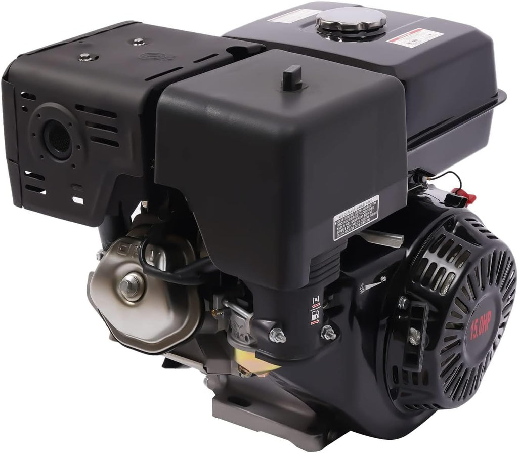 4 Stroke Gas Engine,15 HP 420CC Single Cylinder Gasoline Motor,3600RPM Recoil Start Engine Gasoline Power,Garden Tiller Cultivator Motor for Pumping Machines,Cleaning Machines (Black 4 Stroke 15HP)