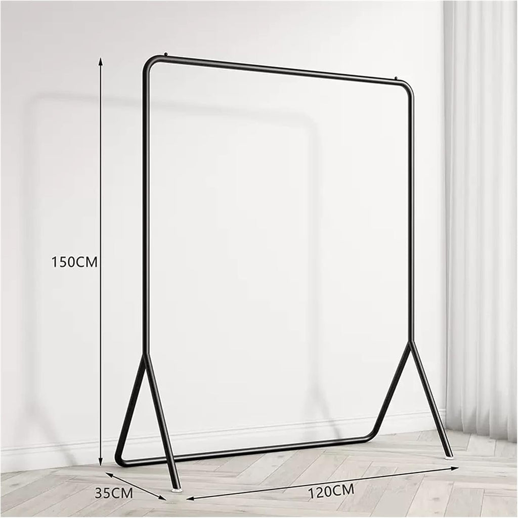 AEYSD-456 Adjustable Garment Rack Hanging Clothes Rack Flooring Bedroom Home Single Rod Drying Clothes Rack Indoor Small Coat Rack Standing Hanger(Gold,Large)