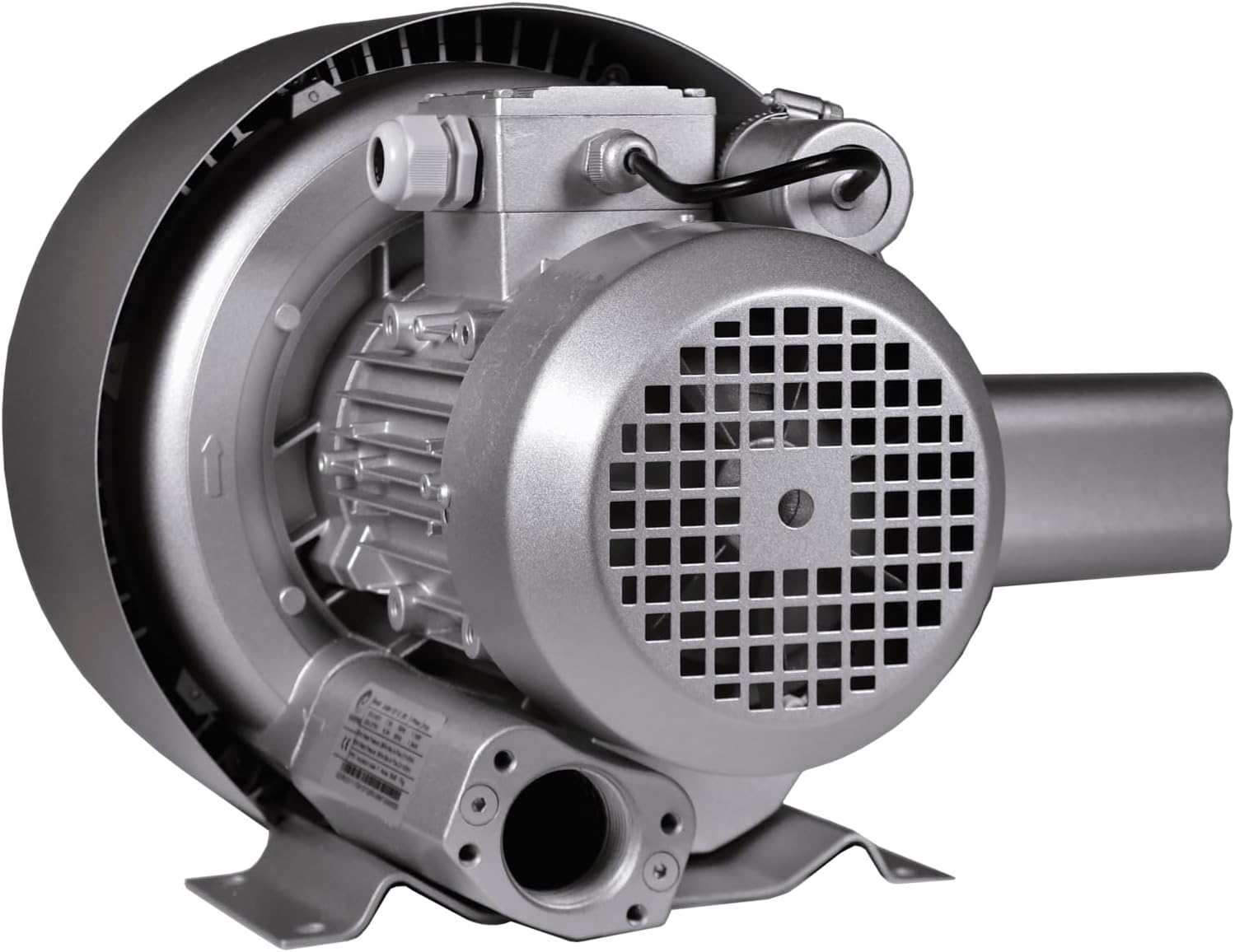 1.75 Hp Industrial Regenerative Blower 220V/1Phase, 85CFM, 104' H2O Press. Goorui-USA GHBH 1D7 12 2R3