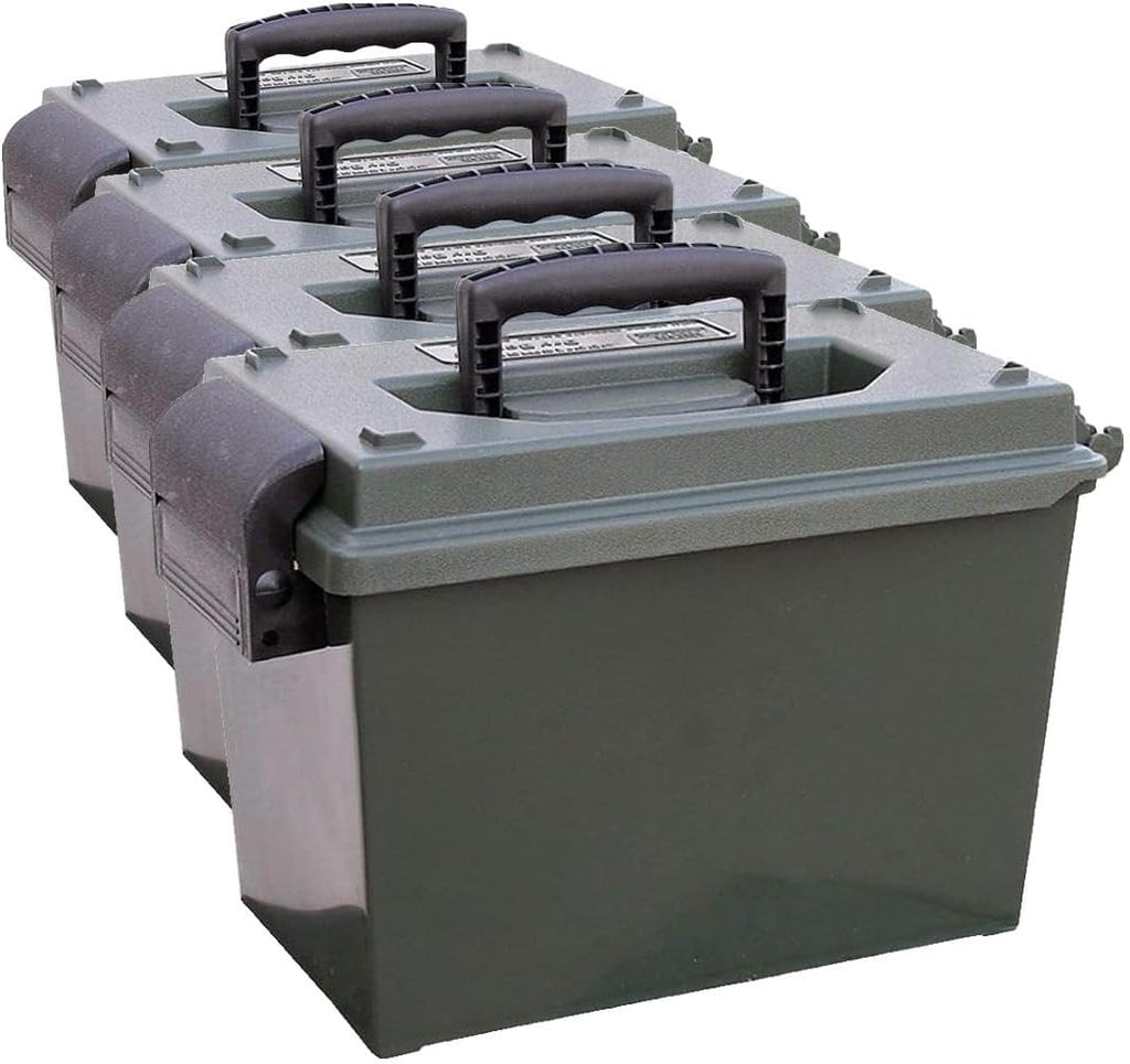 MTM SDB-0-11 Sportsmen's Dry Box, O-Ring Sealed, Heavy Duty Latch, Lockable, Crush-Proof, USA Made, Forest Green (Pack of 4)