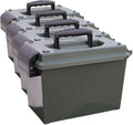 MTM SDB-0-11 Sportsmen's Dry Box, O-Ring Sealed, Heavy Duty Latch, Lockable, Crush-Proof, USA Made, Forest Green (Pack of 4)