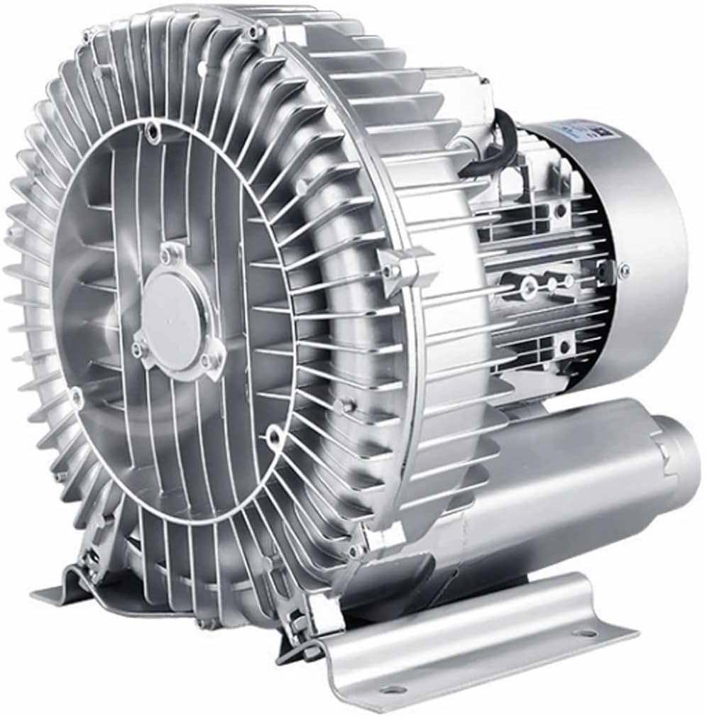 Regenerative Blower, High-Pressure Vortex Ring Blower,High-Pressure Industrial Vacuum Pump for Air Blowing Or Suction,Single Phase Turbine Blower for Air Blowing Or Suction(1100W/1.49HP)