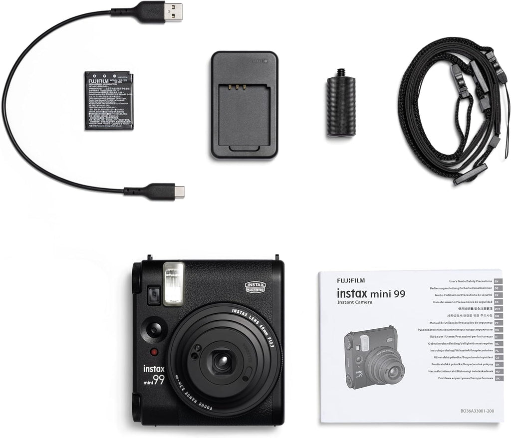 Fujifilm Mini 99 Instax Film Camera (Black) + Instax Mini Film Twin Pack (20 Sheets) + Camera Case + Mini Photo Album (60 Pockets) + BluebirdSales Photo Accessories Bundle