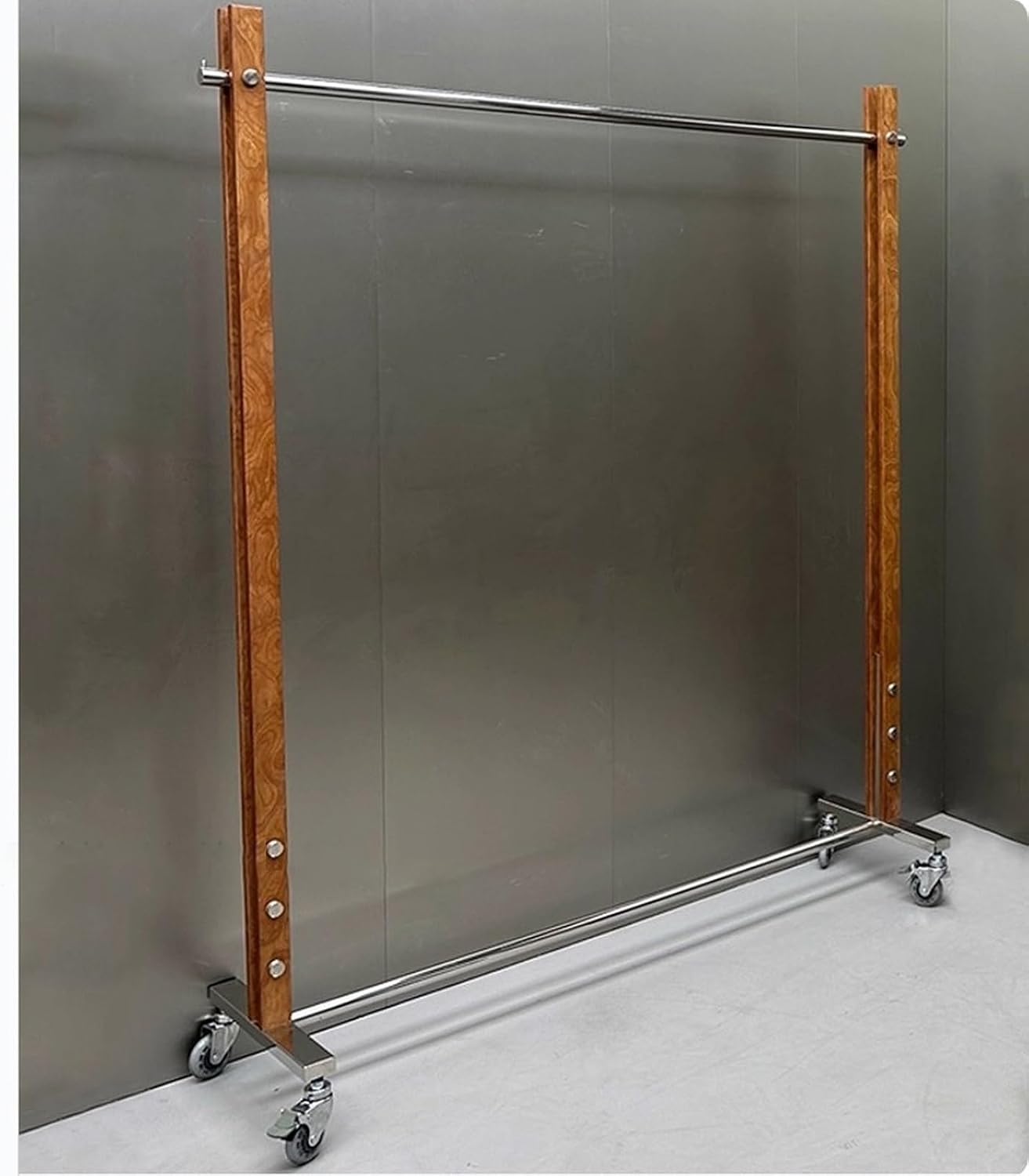 Multi-Functional Clothes Rack, Clothes Rack with Wheels, Heavy-Duty Garment Rack with Extendable Hanging Rod, Clothing Rack for Hanging Clothes, All Metal(L1.5mxH1.7M)