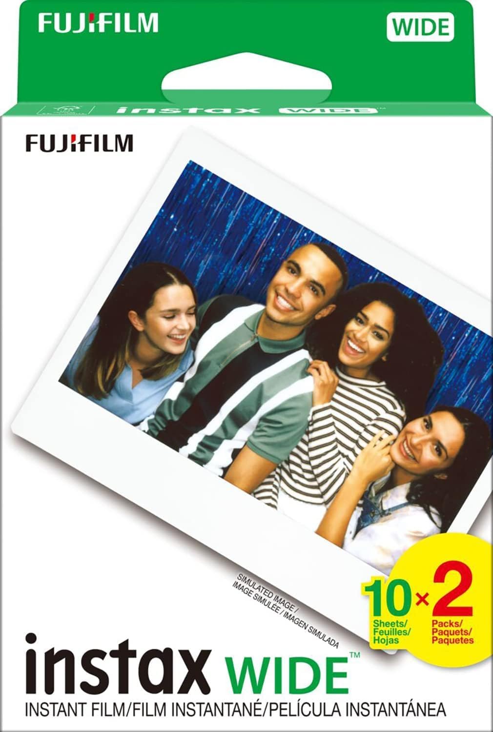 Fujifilm Instax Wide Instant Film Twin Pack with Sunshine Photo Microfiber Cloth... (6 Pack-120 Exposures)