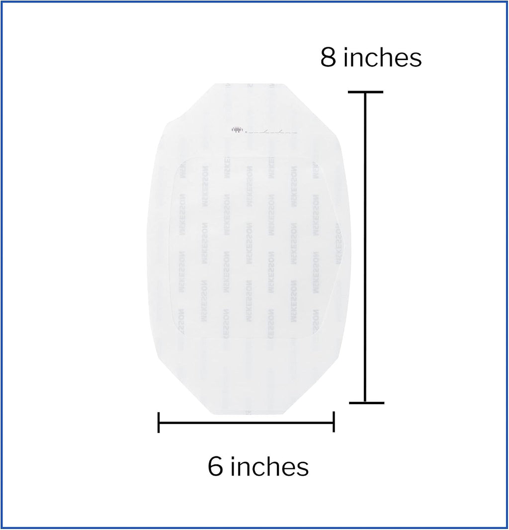 McKesson Transparent Film Dressing, Sterile, Frame Delivery, 6 in x 8 in, 10 Count, 8 Packs, 80 Total