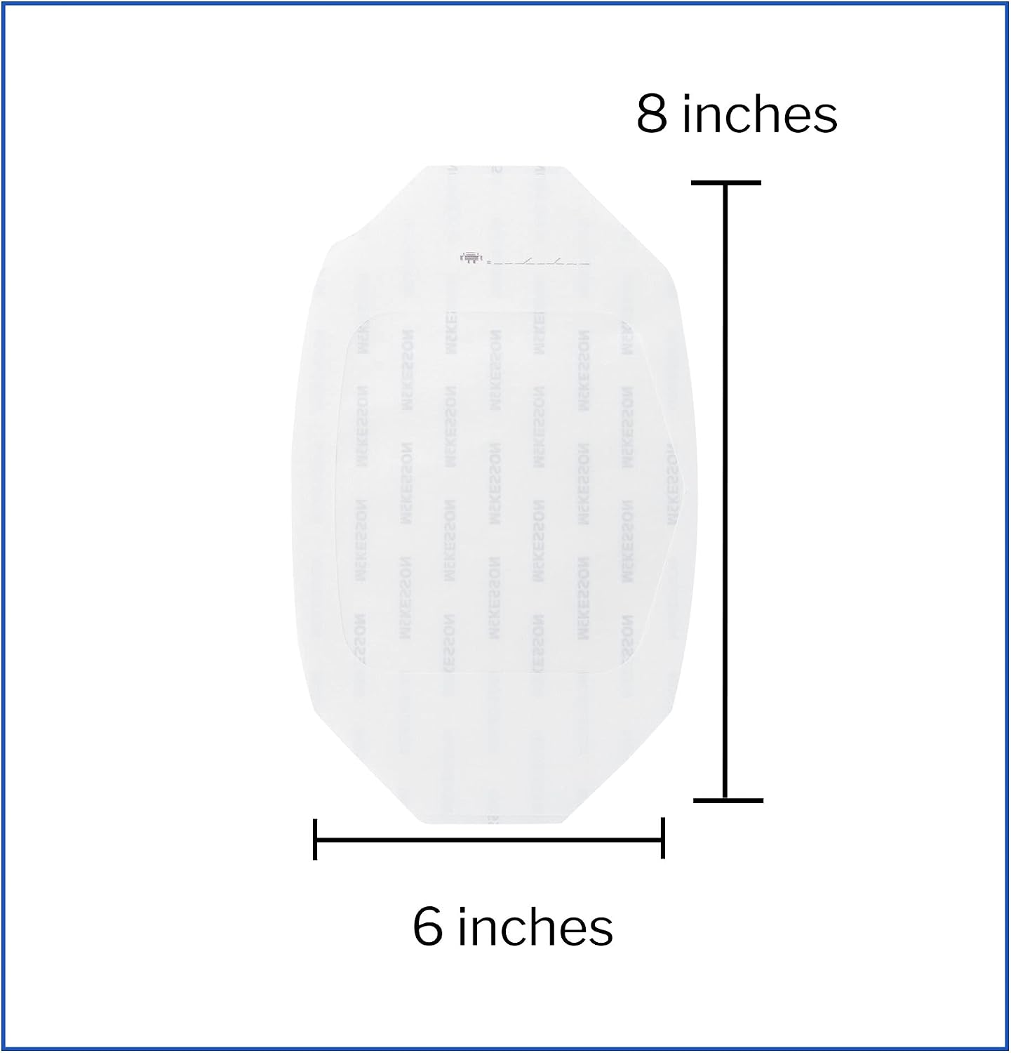 McKesson Transparent Film Dressing, Sterile, Frame Delivery, 6 in x 8 in, 10 Count, 8 Packs, 80 Total